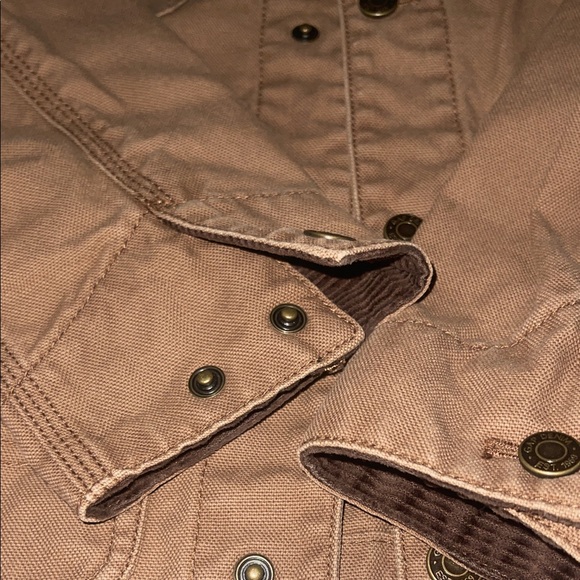 GAP Kids Tan Field Jacket with Brown Collar size XL cargo pockets in the front. - Picture 9 of 12